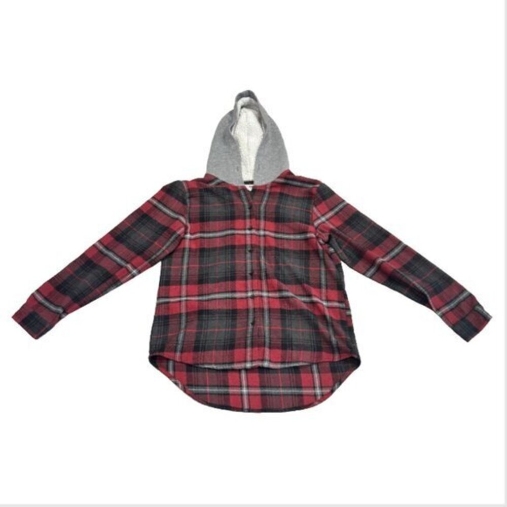 Ci Sono Red Flannel with Sherpa Lined Hooded